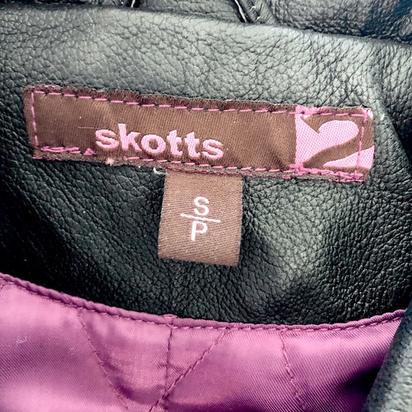 Leather Biker Jacket, Skotts, Vintage, Moto Jacket, Black, Distressed, Size S - Picture 14 of 16